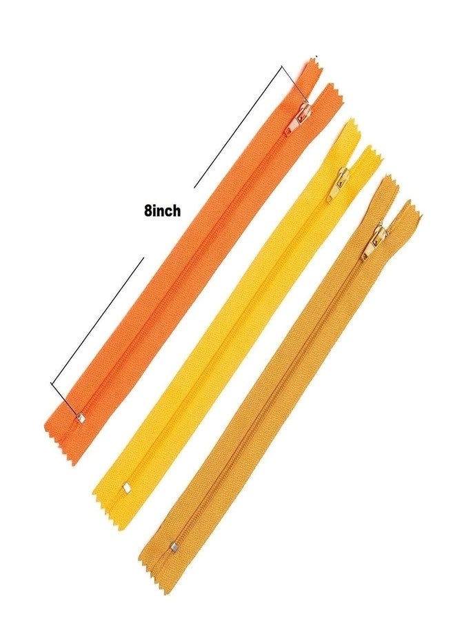 Gemsy Colorful 8-Inch Nylon Zippers | Set of 25, Ideal for Tailoring, Crafts, Fashion and Clothes | Gents Shades Zips Used in Pants, Children Suits, Etc | Multicolor Synthetic Open-Ended Zipper (25) - Image 2